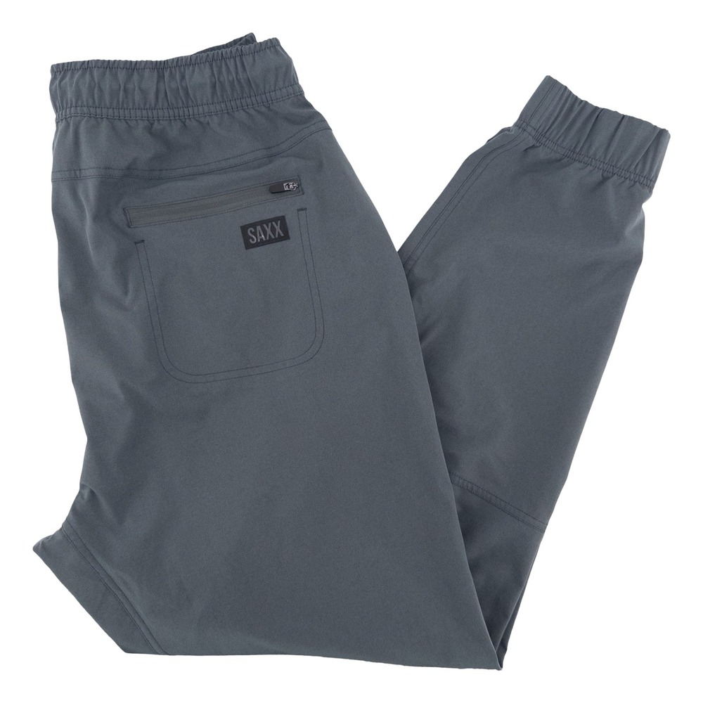 Saxx Mens Large Go To Town Joggers Gray Elastic Waist Drawstring Athleisure